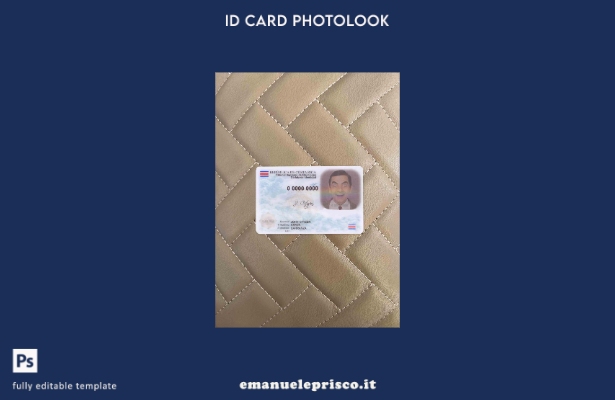 modello FRONTALE photolook ID Costa Rica stile verificato